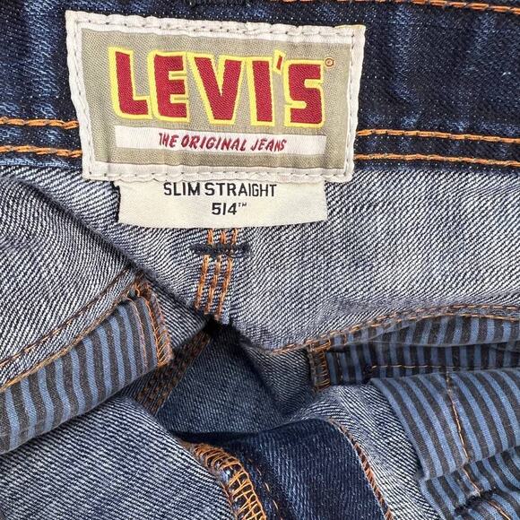 Vintage Levi's 514 Men's Slim Straight Jeans Size W33/L32 Zipper Back Pockets - Picture 10 of 14
